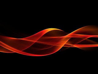 Abstract Orange Waves Background. Template Design