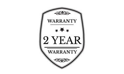2 years warranty icon vintage rubber stamp guarantee