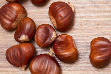 edible chestnut on the table