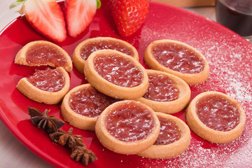 Strawberry tartlets. 