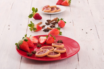 Strawberry tartlets. 