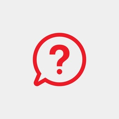 Question flat vector icon
