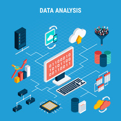 Data Analysis Isometric Flowchart