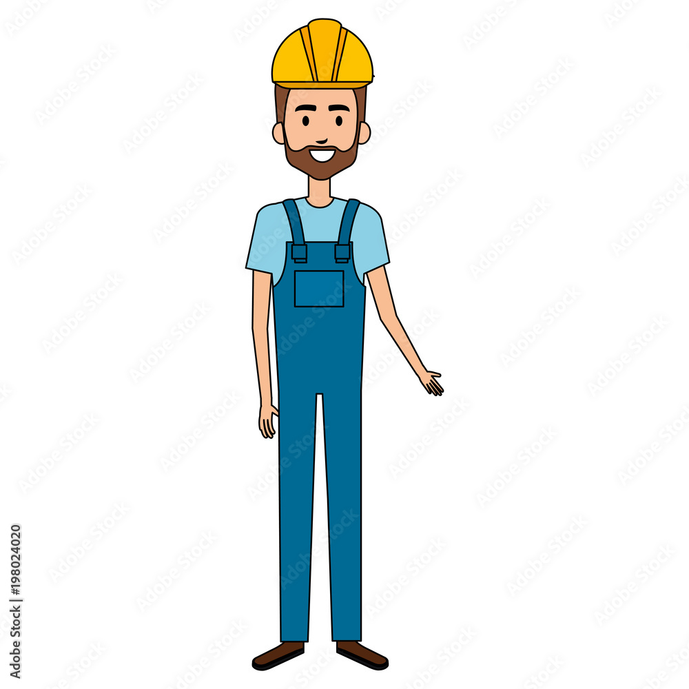 Poster builder constructor with overall avatar character