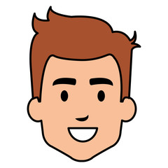 young man head avatar character
