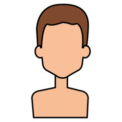 young man shirtless avatar character