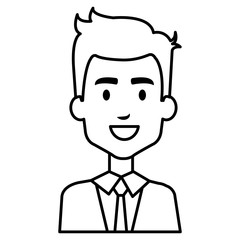elegant businessman avatar character vector illustration design