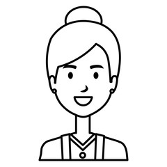 beautiful woman avatar character vector illustration design