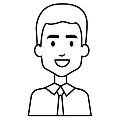 elegant businessman avatar character vector illustration design