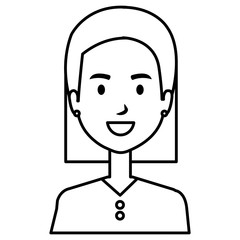 beautiful woman avatar character vector illustration design