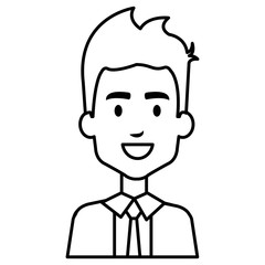 elegant businessman avatar character vector illustration design