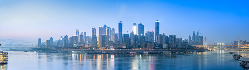 Fototapeta na wymiar Chongqing's beautiful city night view skyline
