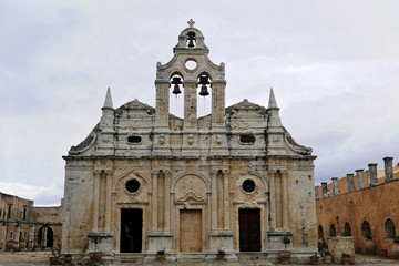 Fototapeta na wymiar Griechisch-orthodoxes Kloster Arkadi, Kloster Arkadi, Kreta, Griechenland, Europa