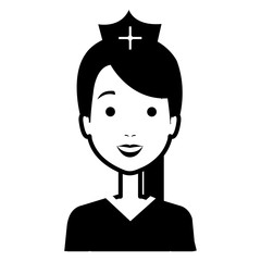 woman nurse avatar character vector illustration design