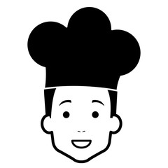 restaurant chef head avatar character vector illustration design