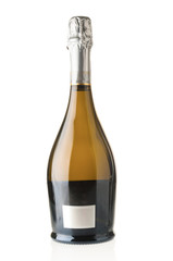 Champagne bottle isolated on white background