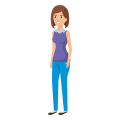 Fototapeta premium beautiful woman avatar character vector illustration design