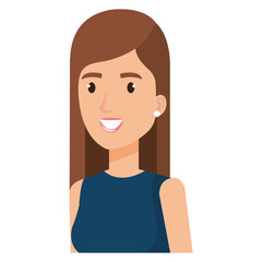 beautiful woman avatar character vector illustration design