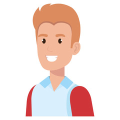 young man avatar character vector illustration design