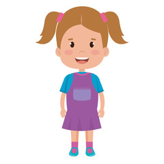 little girl avatar character vector illustration design