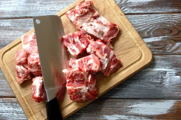 Rolgordijnen Vlees raw meat