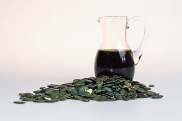 pumpkin seeds with pumpkin oil