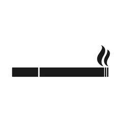 Cigarette vector icon. Smoking symbol. silhouette