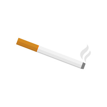cigarette smoke, flat vector icon