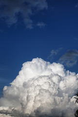 storm cloud in a blue sky