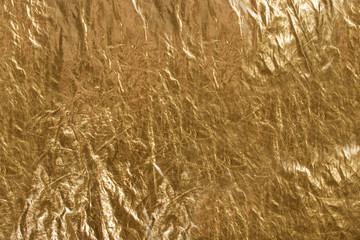 texture of gold foil, close-up, top view