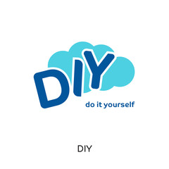 diy logo isolated on white background for your web, mobile and app design
