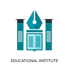 educational institute logo isolated on white background for your web, mobile and app design