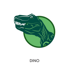 dino logo isolated on white background for your web, mobile and app design