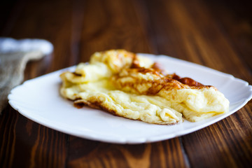 roasted morning omelette in a plate
