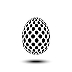Easter egg isolated on a white background, vector illustration