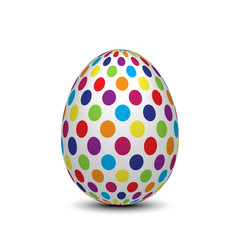 Easter egg isolated on a white background, vector illustration