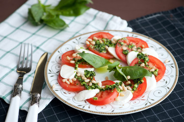 Caprese Salad with Pine Nuts