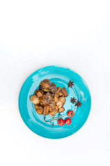 Beef stewed and Carrots potatoes with a wine sauce and herbs