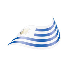 Uruguay flag, vector illustration