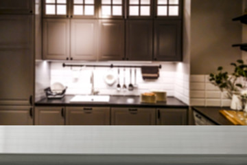 desk of free space and kitchen space 