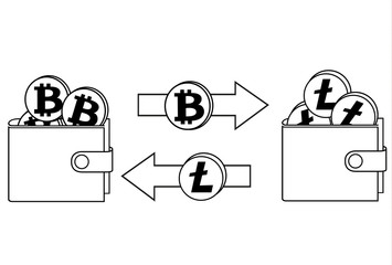 exchange between bitcoin and litecoin in the purse