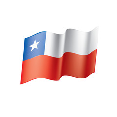 Chile flag, vector illustration