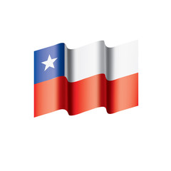 Chile flag, vector illustration