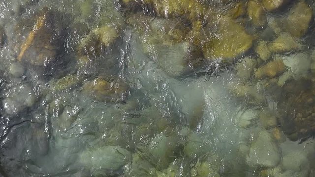 Transparent mountain river