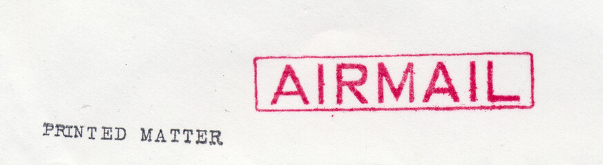 Airmail red stamp