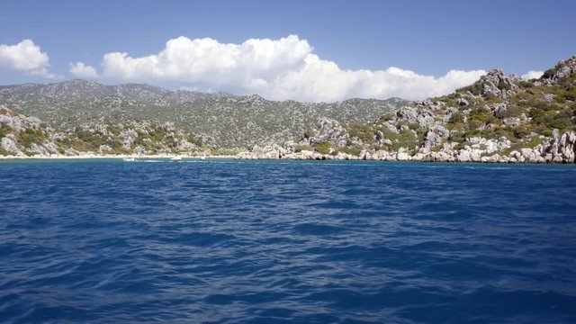 Traveling on boat. Demre, Antalya, Turkey