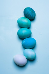 Colored decoration eggs for Easter holidays