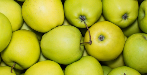Pile of green apples