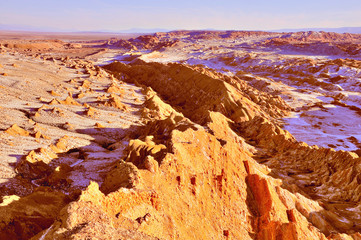 Moon valley (Vale de la luna) in Atacama desert.