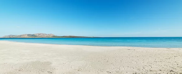 Crédence en verre imprimé Plage de La Pelosa, Sardaigne, Italie mer turquoise sur la plage de La Pelosa
